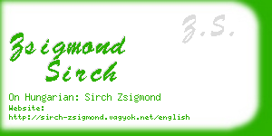 zsigmond sirch business card